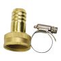 5/8" Brass Female Hose Repair Coupling with Clamp