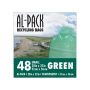 20" x 22" Green Recycling Bags-48/Pack