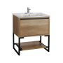 30" Natural Wooden Finish Vanity