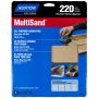 Multisand Sanding Sheet 9x11 220grit Handy Pack-5/Pack