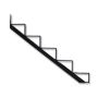 Contremarches d'escalier en acier - 5 marches