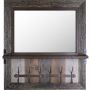 Wood Framed Mirror With Shelf