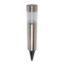 Solar Stainless Steel And Ribbed Glass Bollard Light