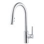 Fullerton Single Handle Pull-down Chrome Kitchen Faucet