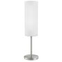 18" Troy 3 Table Lamp Matte Nickel Finish with White Glass