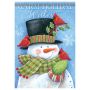 Cardinal Hat Snowman Garden Flag