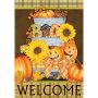 Halloween Buckets Welcome Garden Flag