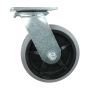 6"x2" Thermo Plastic Rubber Gray - Swivel Caster