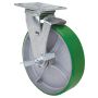 8" Mold on Polyurethane Swivel Caster with Brake