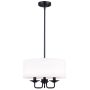 Eastbrook 3 Light Matte Black Chandelier