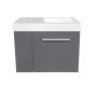 24" Mini Light Grey Wall Hung Vanity Combo