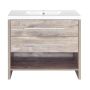 36" Relax Natural Wood Vanity With Top
