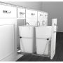 Conteneur à déchets double 27 pintes à fermeture silencieuse