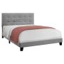 Grey Linen Queen Bed