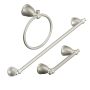 Caldwell Brushed Nickel Decorative Bathroom Hardware-3/Piece