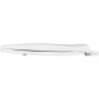 Elongated Plastic Toilet Seat In White with STA-TITE