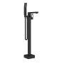 Floor Mounted Bath Filler with Handheld Shower Black Matte