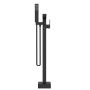 Floor Mounted Bath Filler with Handheld Shower Black Matte