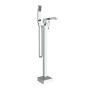 Floor Mounted Bath Filler with Handheld Shower In Chrome
