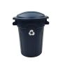 Blue Garbage Can with Hot Stamp
