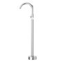 Floor Mounted Bath Filler with Hand Held Shower in Chrome