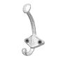 White Diamond Base Hook- 2/Pack