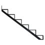 Aluminum 6 Step Black Stair Riser