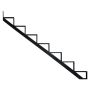 Aluminum 7 Step Black Stair Riser