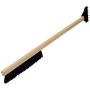 25-3/8'' Raw Wood Handle Snow Brush with Ice Scraper