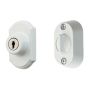 Keyed Deadbolt In White
