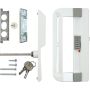 Patio Door Handle Set With Keyed Lock In White