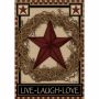Large Flag Large Star Wreath