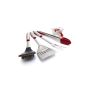 4 Piece Stainless Steel Tool Set With Accents