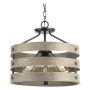 Gulliver: 3 light Semi-Flush, Driftwood Look, Weathered Zinc