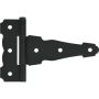 4" Black Ornamental T-Hinge Reversible