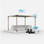 Support d'angle de pergola Trio à 3 bras pour poteaux en boi