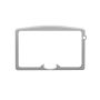 Osburn 1600 Brushed Nickel Cast Iron Door Overlay