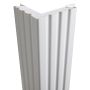 20' Snap-On Fluted Outside Corner Frost White