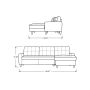 86” Tyler Sofa with Lounger