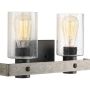 2 Light Gulliver Vanity Weathered Zinc