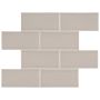 Portico Pearl Handcrafted Glossy Ceramic Wall Tile 3" x 6"