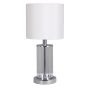 Glass 21"Table Lamp Brushed Nickel