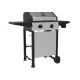 Two Burner Open Cart LP Gas Grill With Side Burner