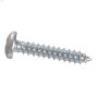 #8 x 1" White Pan Head Sheet Metal Screw-100/Pack