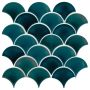 Azul Scallop Glossy Glazed Porcelain Mosaic Tile