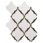 Victorian Light Arabesque Glazed Porcelain Mosaic Tile