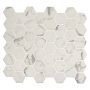 Statuario Celano Hexagon Glass Mosaic Tile