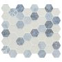 Vista Azul Hexagon Glass Mosaic Tile