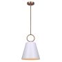 Irina 1 Light White And Gold Rod Pendant