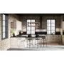 Moss 4 Light Matte Black And Real Wood Rod Chandelier